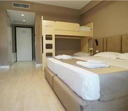 Four-bedded Room Partial Sea view with Double bed and Bunk bed