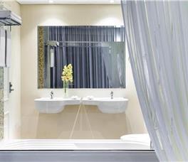 Dhome dyshe me pamje nga toka